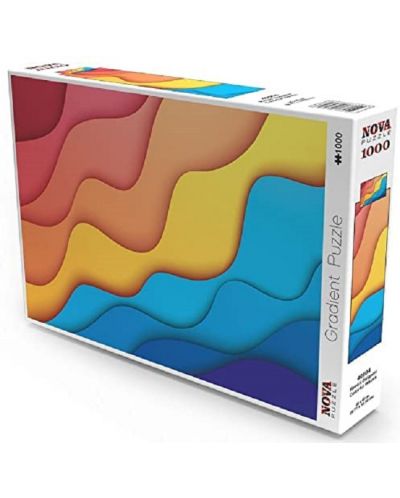 Пъзел Nova puzzle от 1000 части - Цветни вълни - 1
